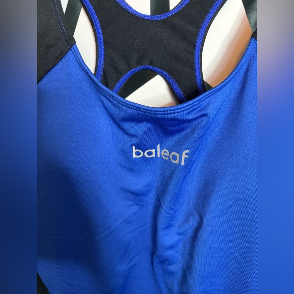 NWT BALEAF Racerback Athletic One-Piece Swimsuit Blue & Black Size XL - Picture 6 of 12